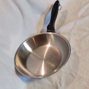 Towncraft Chefware Stainless Steel Frying Pan with Black Handle 8 Inch Pan